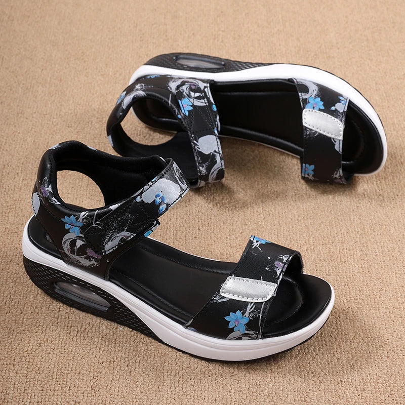 Sandales Plateforme Femme Confort Cuir Plage Sport | MDN