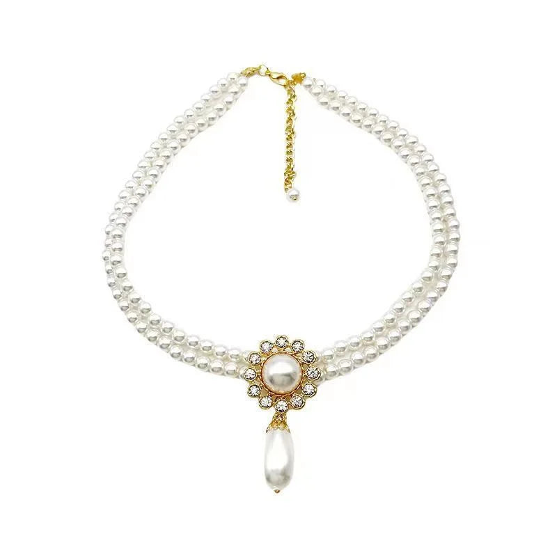 Parure Collier Boucles Perles Vintage | MDN Store