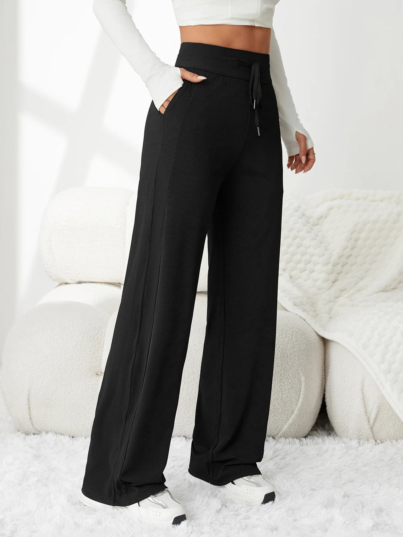 Pantalon Large Soie Glacée Été Femme | MDN Store
