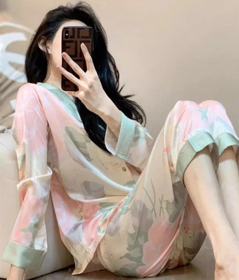 Pyjama Satin Soie 2 Pièces | MDN Store