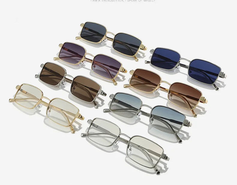 Lunettes Soleil Rectangle Y2K Alliage | MDN