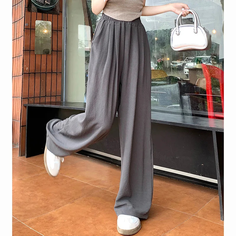 Pantalon Plissé Soie Glacée Taille Haute | MDN Store
