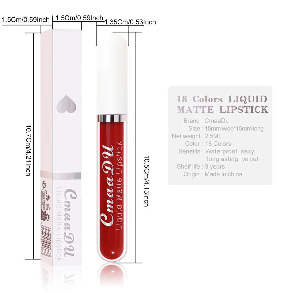 Gloss Lèvres Mat CmaaDu Imperméable Longue Tenue Teinture Rouge | MDN Store