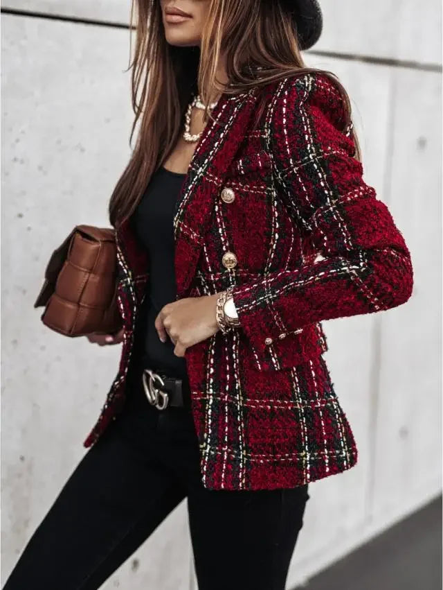 Veste Blazer Imprimée Double Bouton | MDN Store