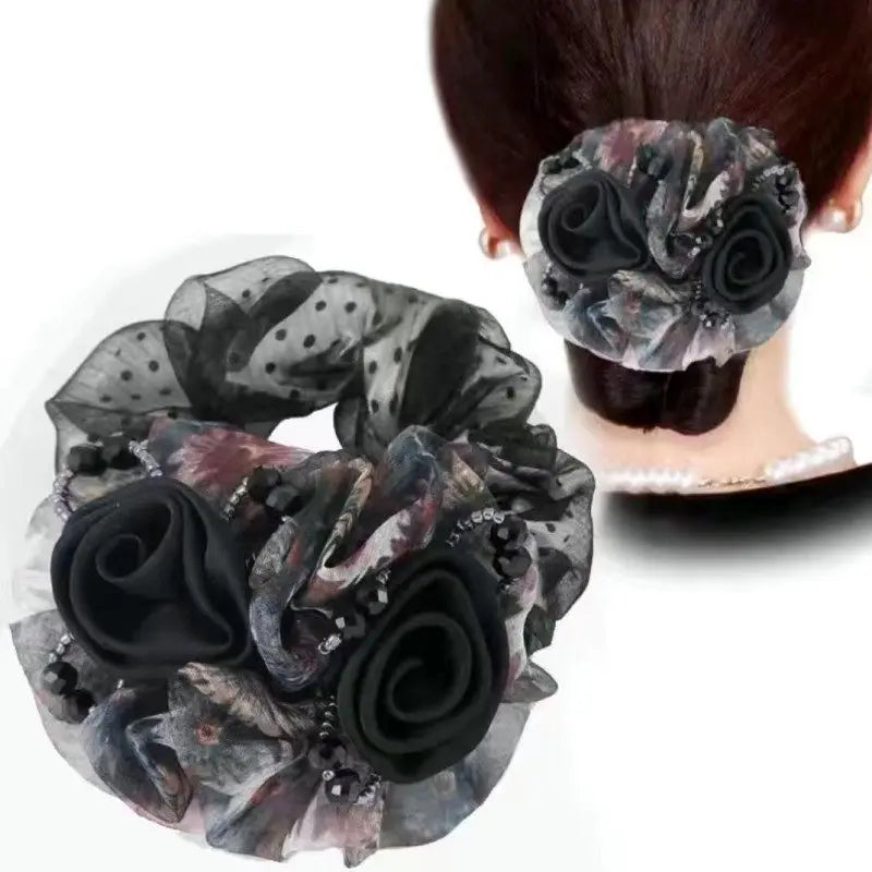 Bandeau Cheveux Fleur Maille Élégant | MDN