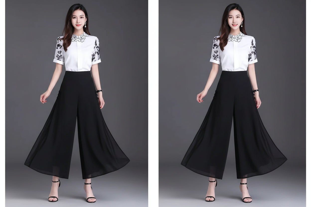 Pantalon Large Taille Haute Vintage | MDN Store