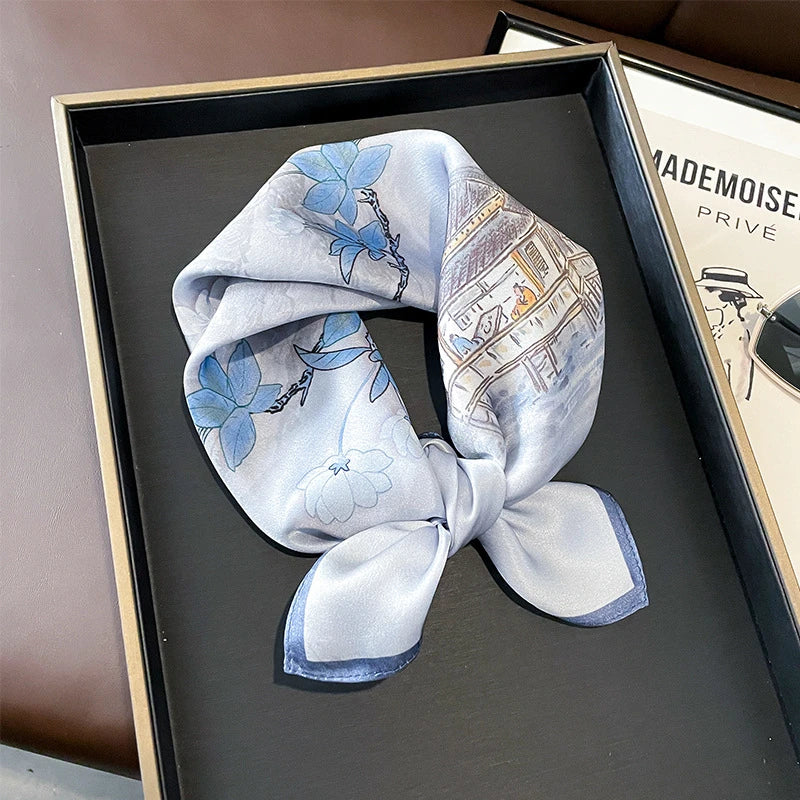 Foulard Carré Soie Naturelle 100% 53cm Femme | MDN Store