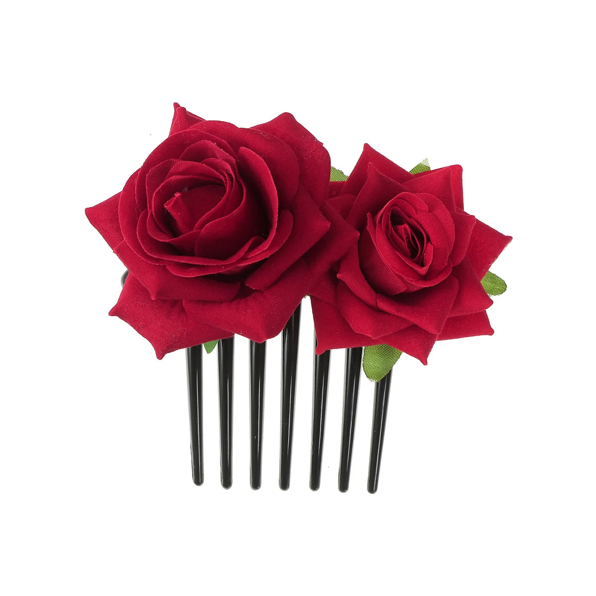 Pince Cheveux Double Rose Flanelle Boho - Barrette Fourche Élégante | MDN Store
