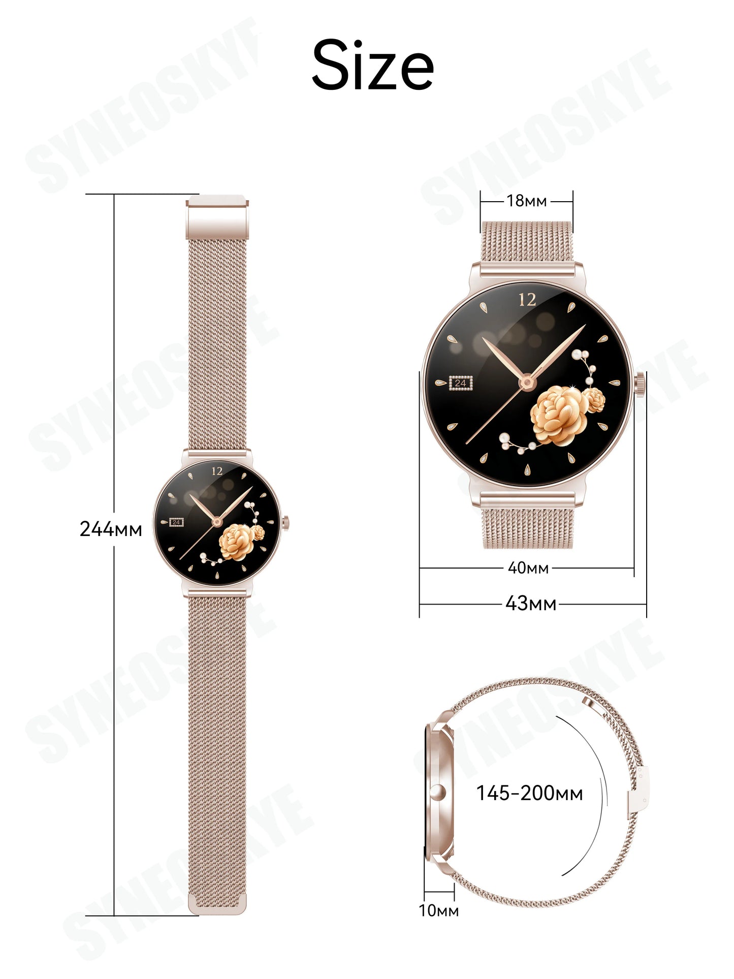 Montre Connectée Femme Luxe 1.27" Bluetooth | MDN