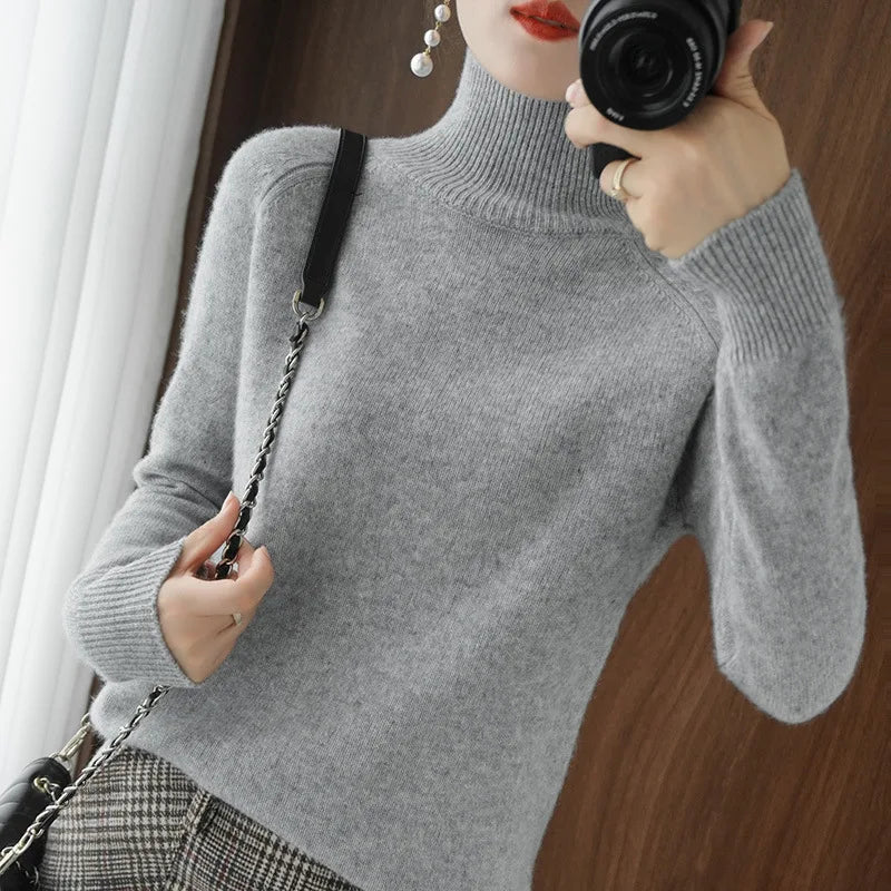 Pull Col Roule Epais Femme Maille Chaude Style Coreen 12 Coloris S-XXL | MDN Store