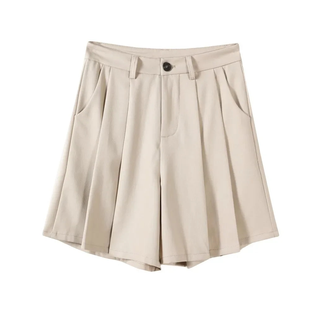 Short Femme Taille Haute Large Coupe Ample | MDN