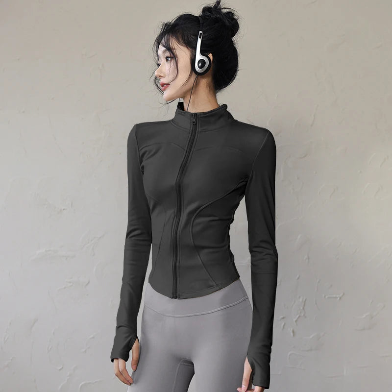 Veste Sport Femme Hiver Zip Fitness Yoga Running | MDN Store