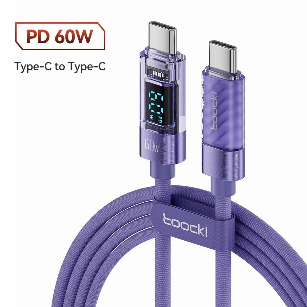 toocki-cable-usb-type-c-vers-type-c-100w-affichage - MDN Store 25