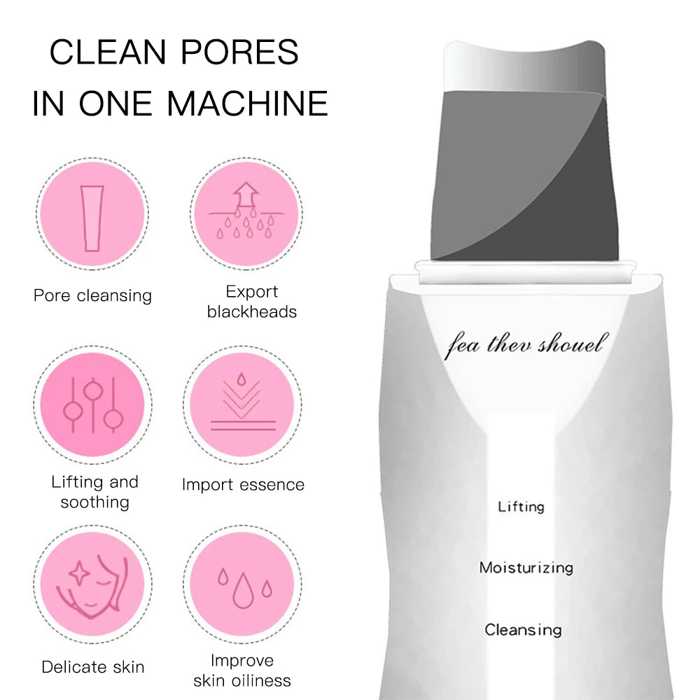 Epurateur de Peau Ultrasons Nettoyeur Pores Points Noirs EMS Visage | MDN Store 25