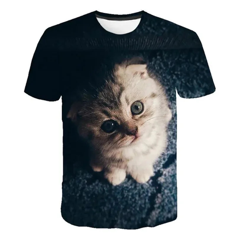 T-Chemise Chat Mystérieux 3D Ample Femme | MDN Store