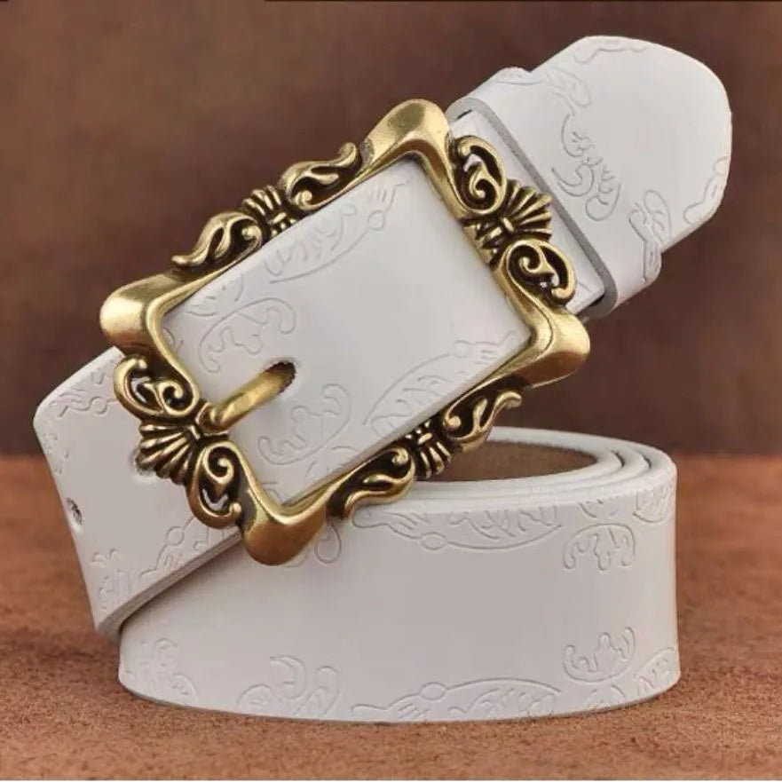 Ceinture Large Cuir Femme Retro Style Coreen | MDN Store 25