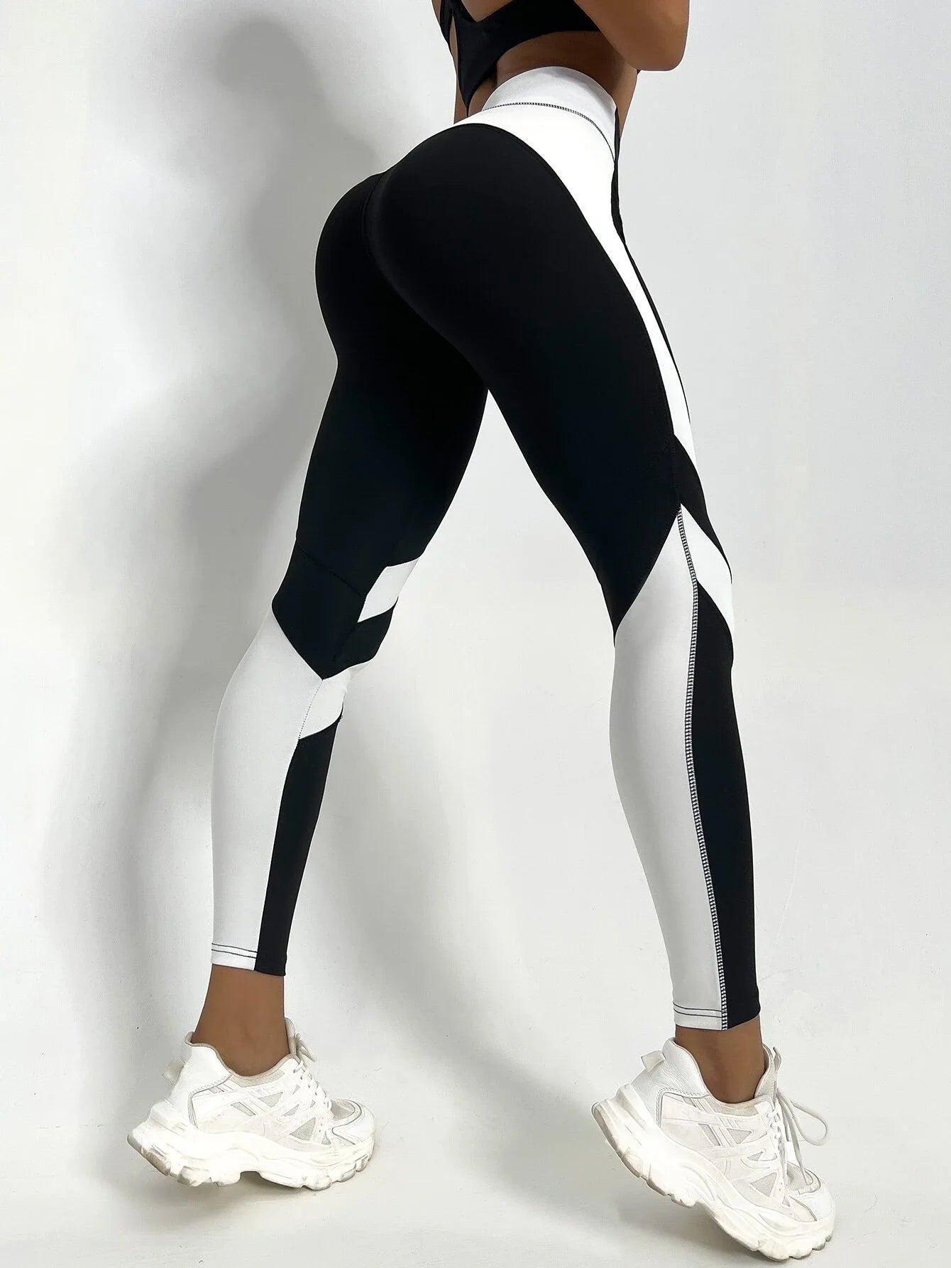 Legging Femme Yoga Bicolore Taille Haute | MDN Store