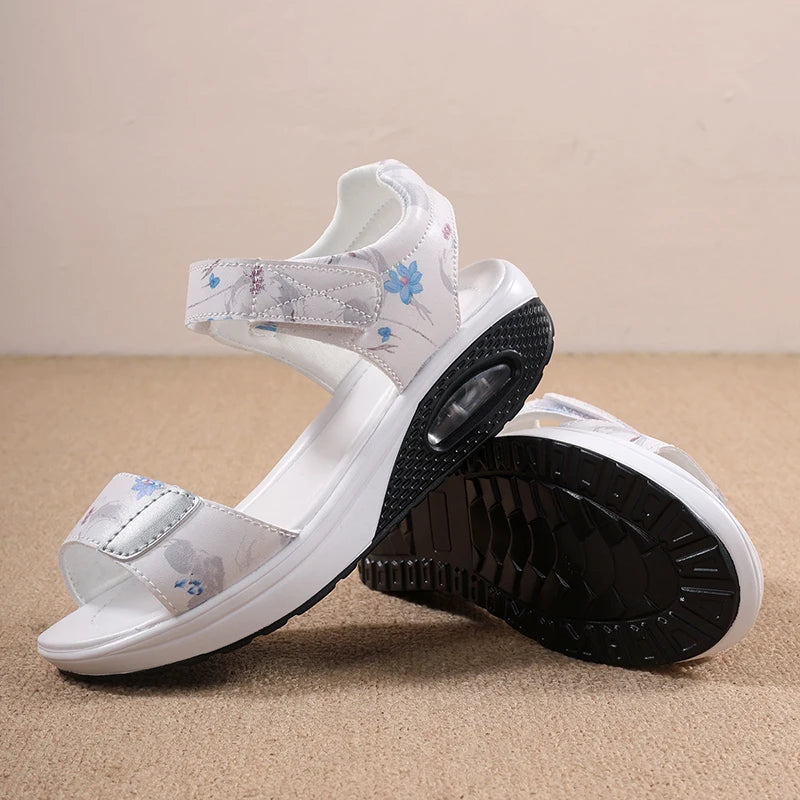 Sandales Plateforme Femme Confort Cuir Plage Sport | MDN