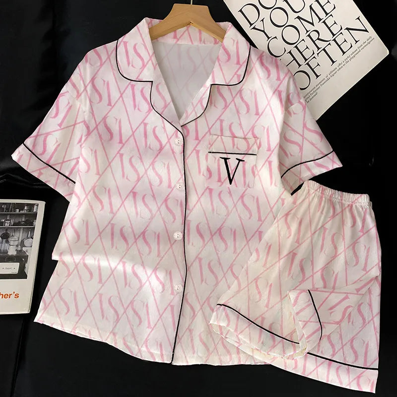 Pyjama Soie Glacée Court Été | MDN