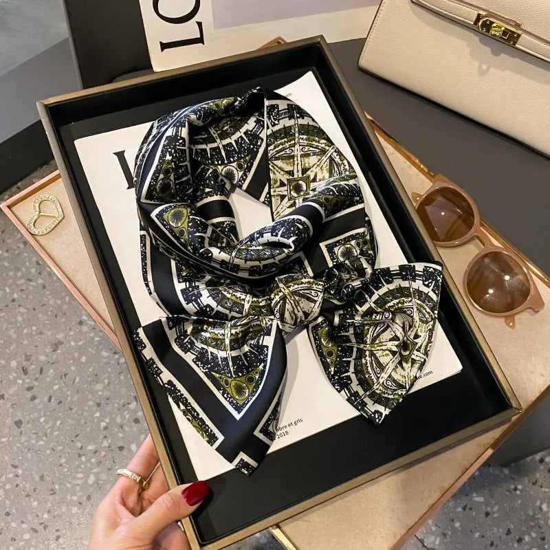 Foulard Soie Long Étroit Femme Cravate | MDN Store