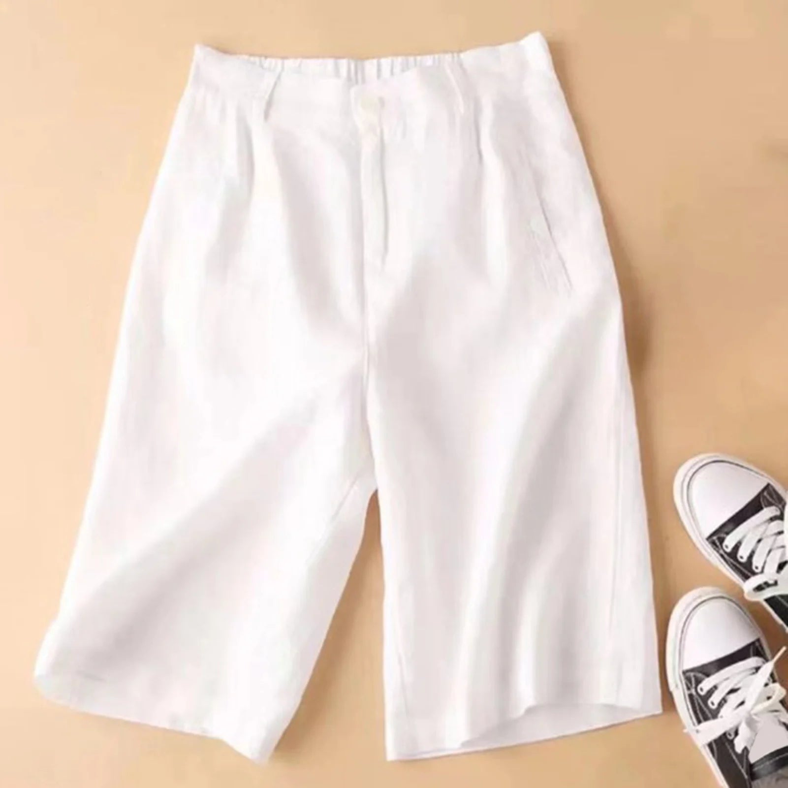 Short Femme Coton Lin Taille Moyenne Large | MDN Store