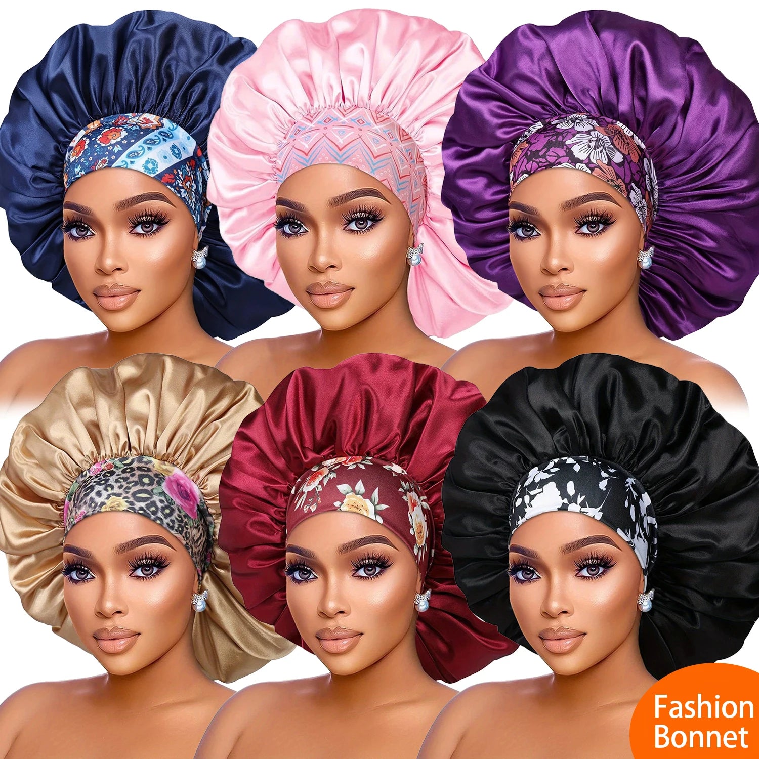 Bonnet Nuit Satin Fleurs | MDN Store