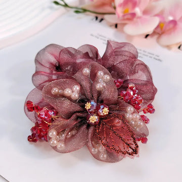 Chouchou Fleur Organza Strass | MDN Store