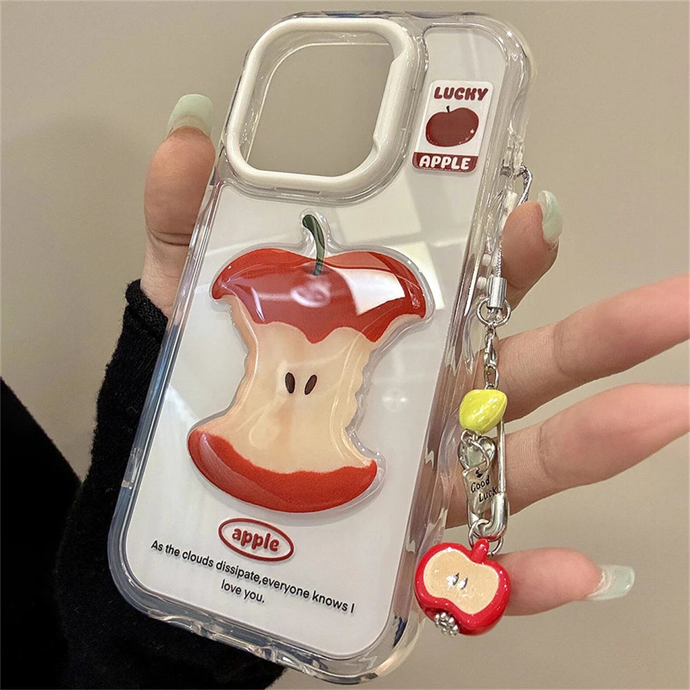 Coque iPhone Pomme Sticker Kawaii - 16 15 14 Pro Max Antichoc | MDN Store