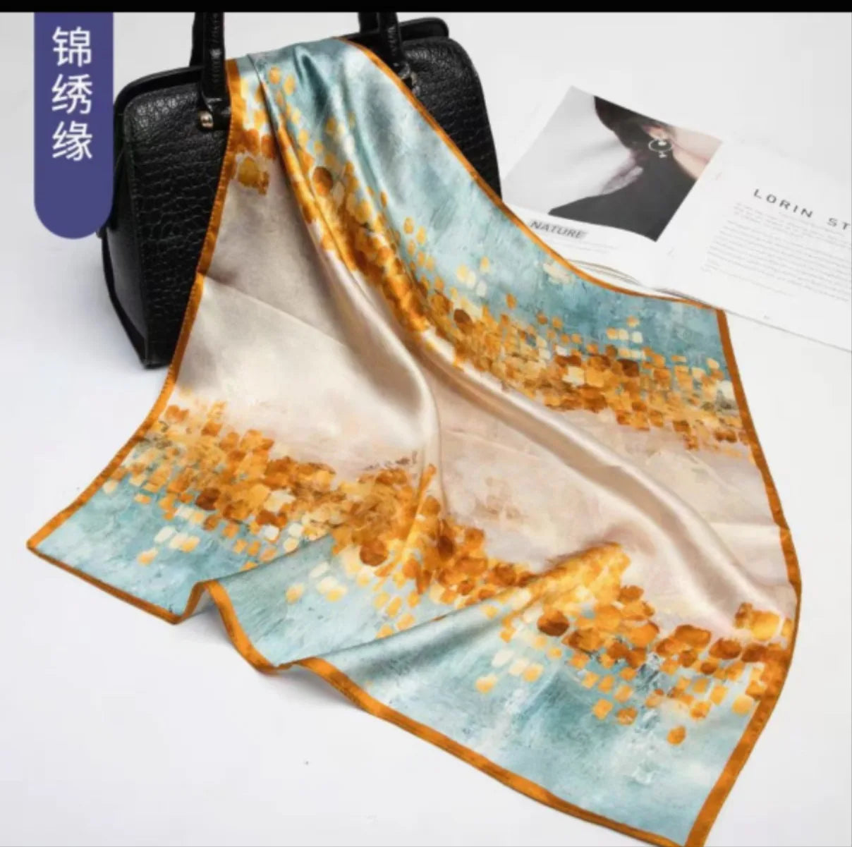 Foulard Carré Soie Mûrier 100% Rose 70x70cm Femme | MDN Store