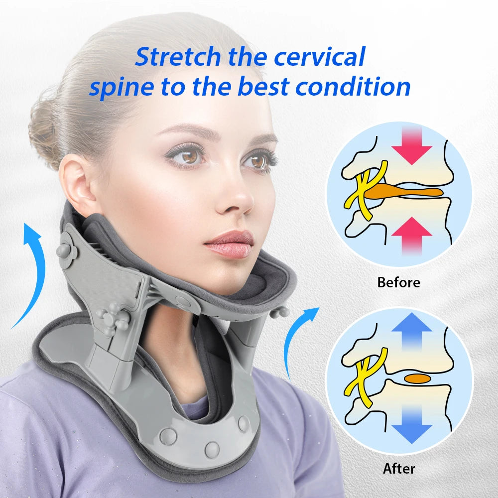 Collier Traction Cervicale Chauffant Reglable 5 Niveaux | MDN Store 25
