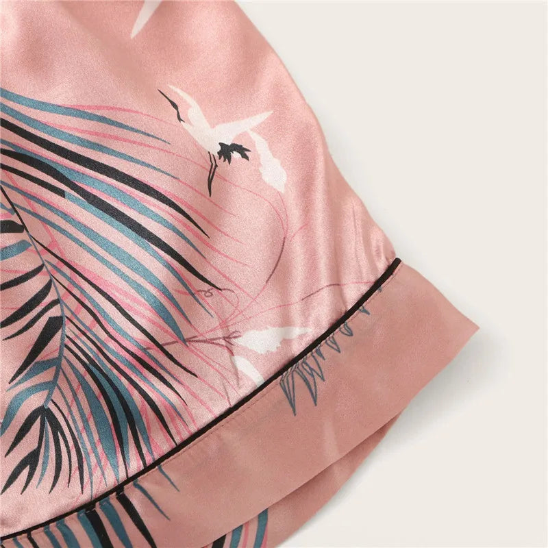 Pyjama 4 Pièces Satin Nuisette | MDN Store