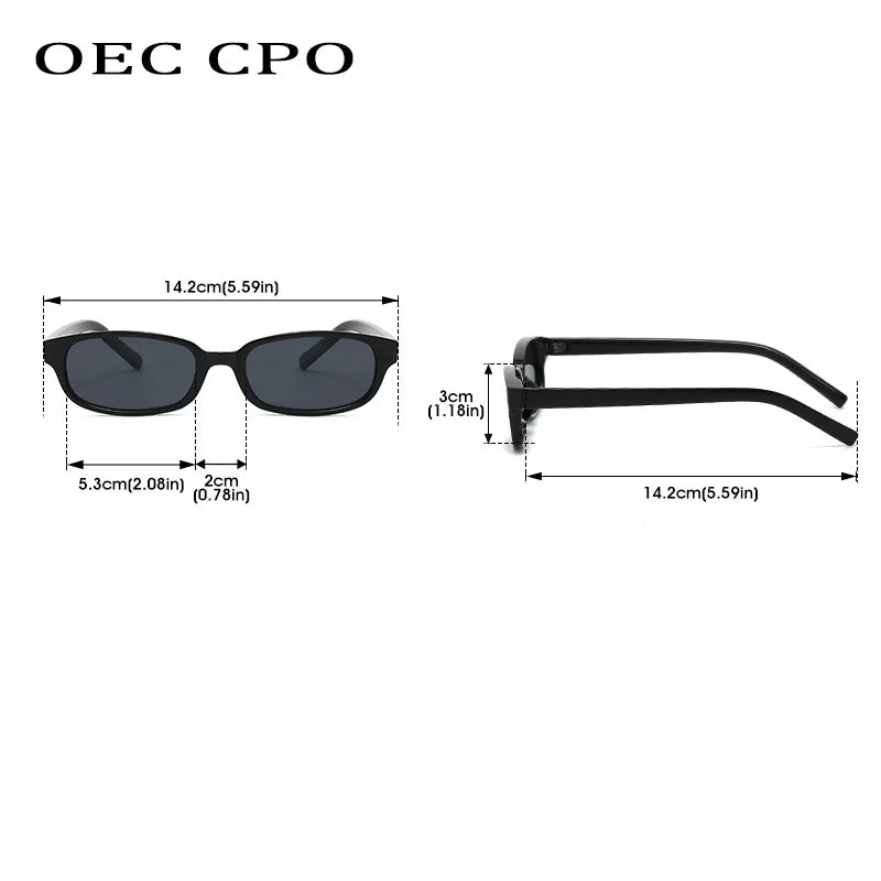 Lunettes de Soleil Polarisées Rectangulaires UV400 - Style Punk Moderne | MDN