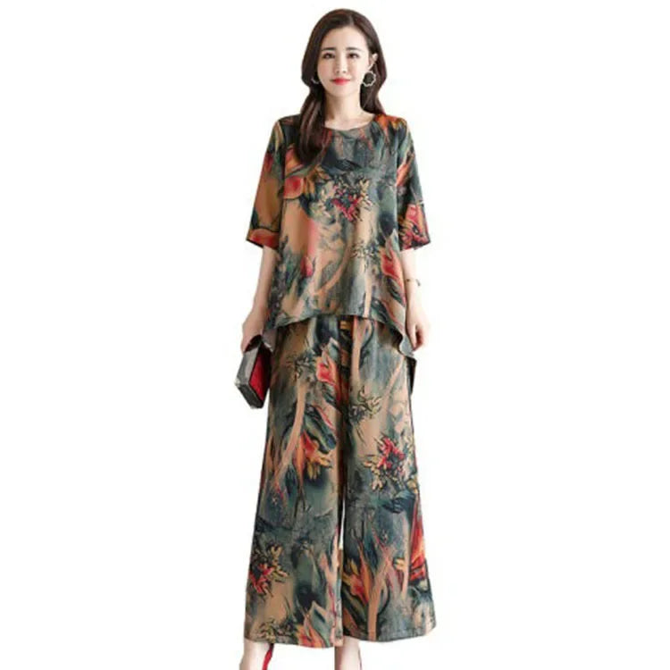 Ensemble Imprimé Femme Grande Taille Coupe Ample | MDN Store