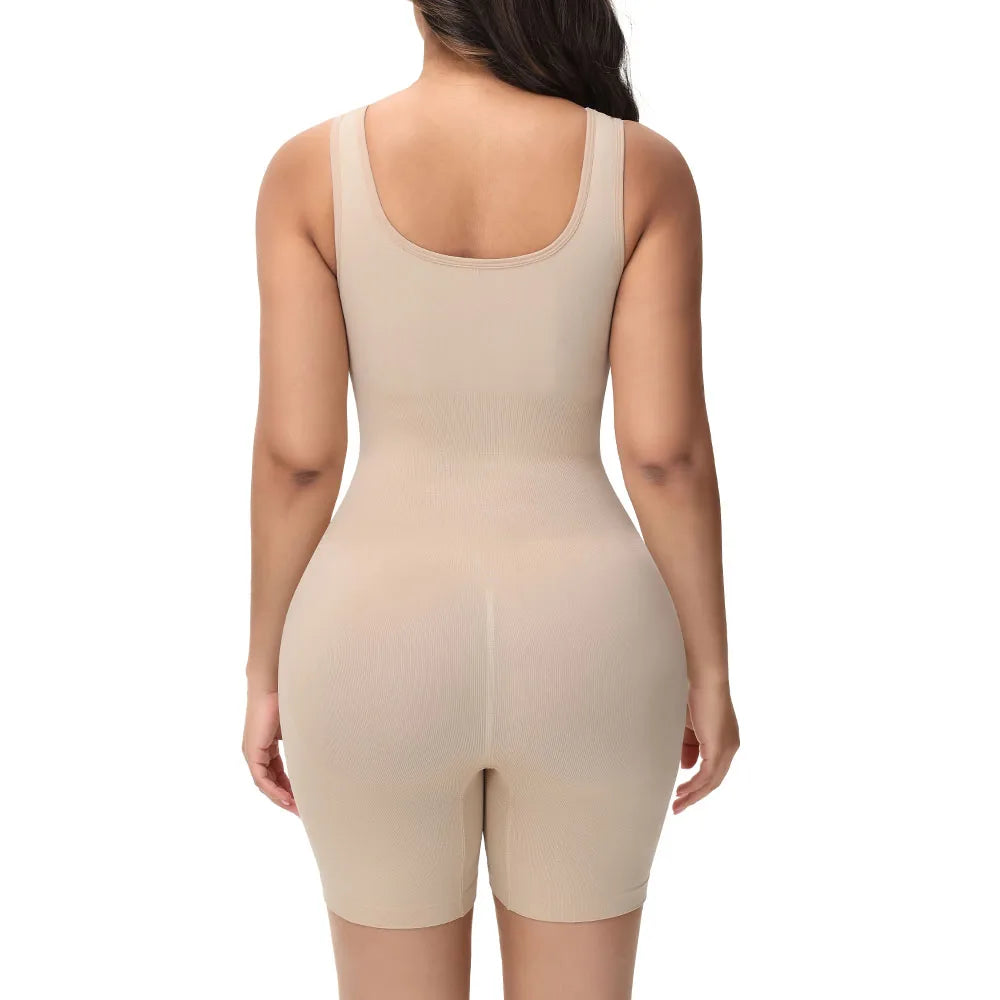 Body Gainant Bretelles Larges Shorty Femme - Gaine Complète Ventre Plat Confortable | MDN