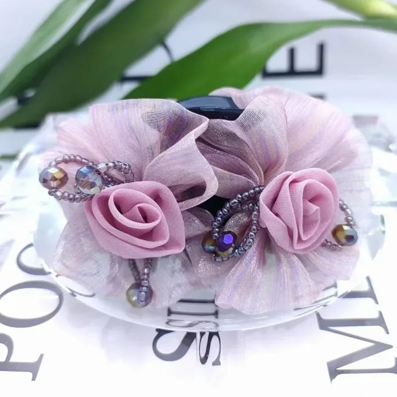 Pince à Cheveux Crabe Fleurie - Accessoire Cheveux Élégant et Pratique | MDN Store