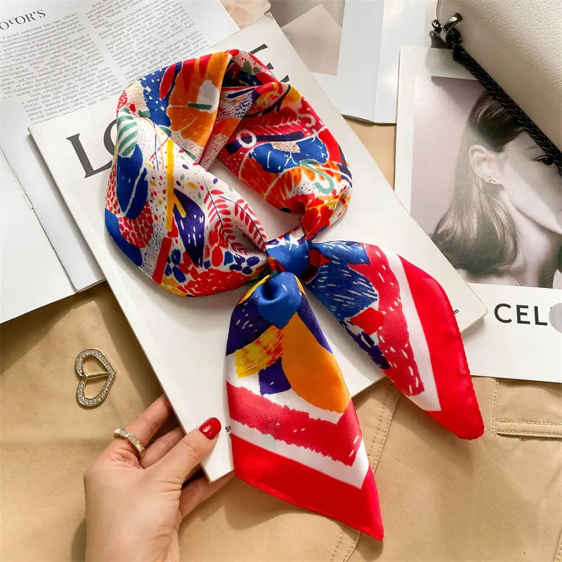 Foulard Carré Soie Floral Femme 70x70cm | MDN Store