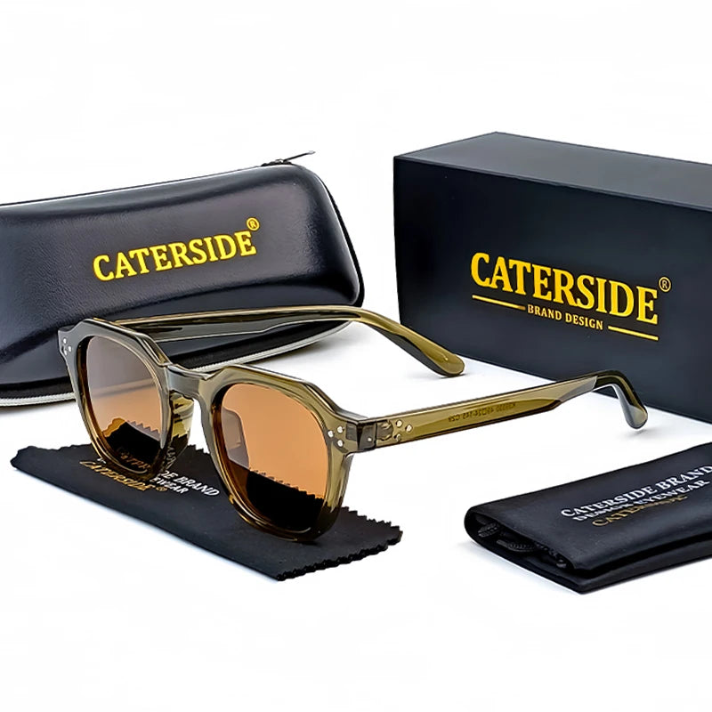 CATERSIDE Lunettes de Soleil Polarisées Rétro Femme Monture TR90 Ultra-Légère UV400 | MDN Store 25