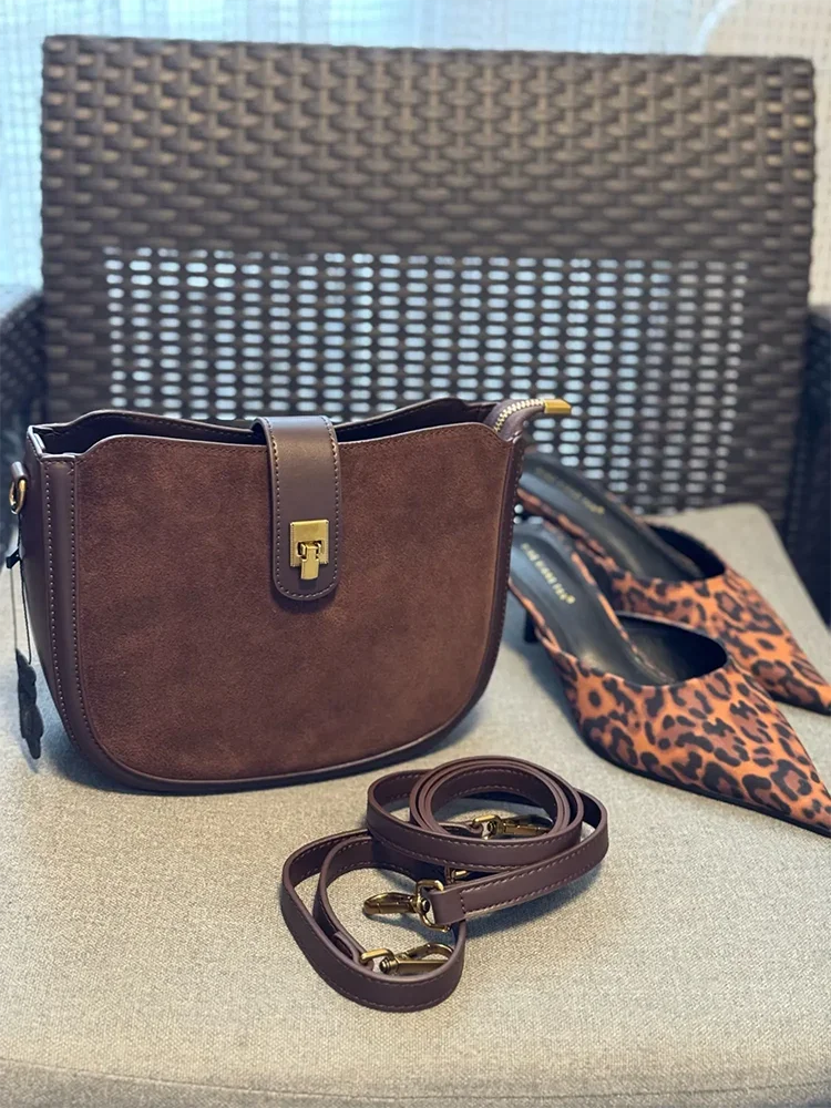 Sac à Main Femme Cuir Véritable Daim Luxe Grande Capacité - MDN