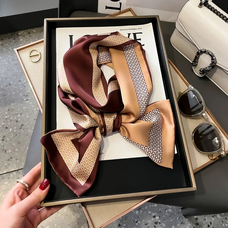 Foulard Soie Long Étroit Femme Cravate | MDN Store