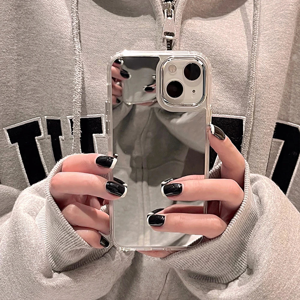 Coque iPhone Miroir Luxe Or Argent Antichoc - 16 15 14 13 12 11 | MDN Store