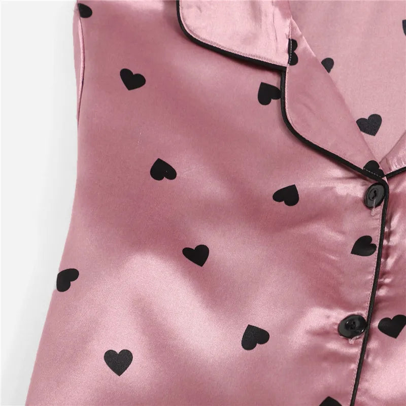 Pyjama 4 Pièces Satin Nuisette | MDN Store