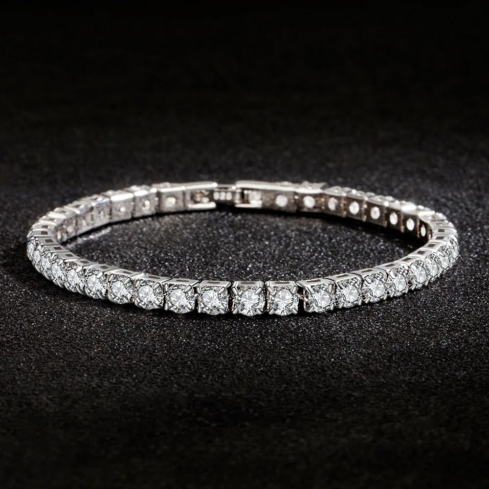 Lihong S925 Sterling Argenté Bracelet Zirconia Tennis Ball Femme | MDN Store