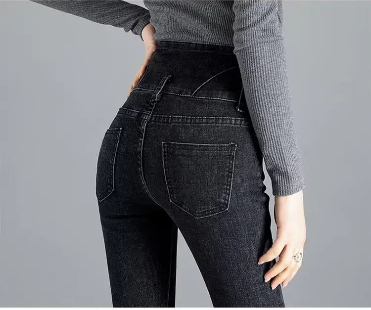 Jean Skinny Femme Doublé Polaire Bleu | MDN Store