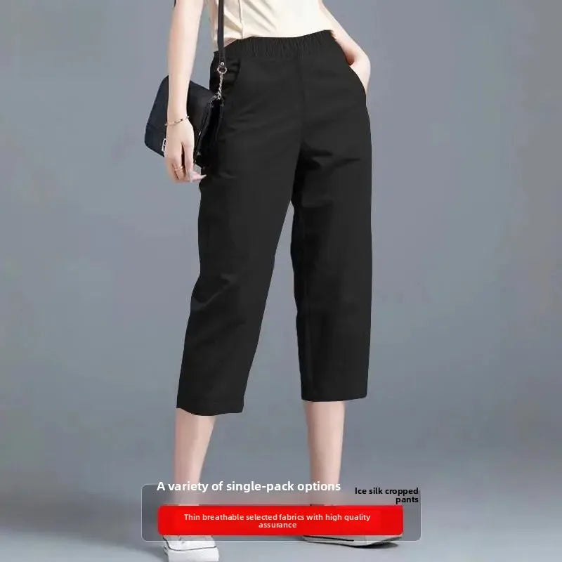 Pantacourt Large Soie Glacée Été Femme | MDN Store