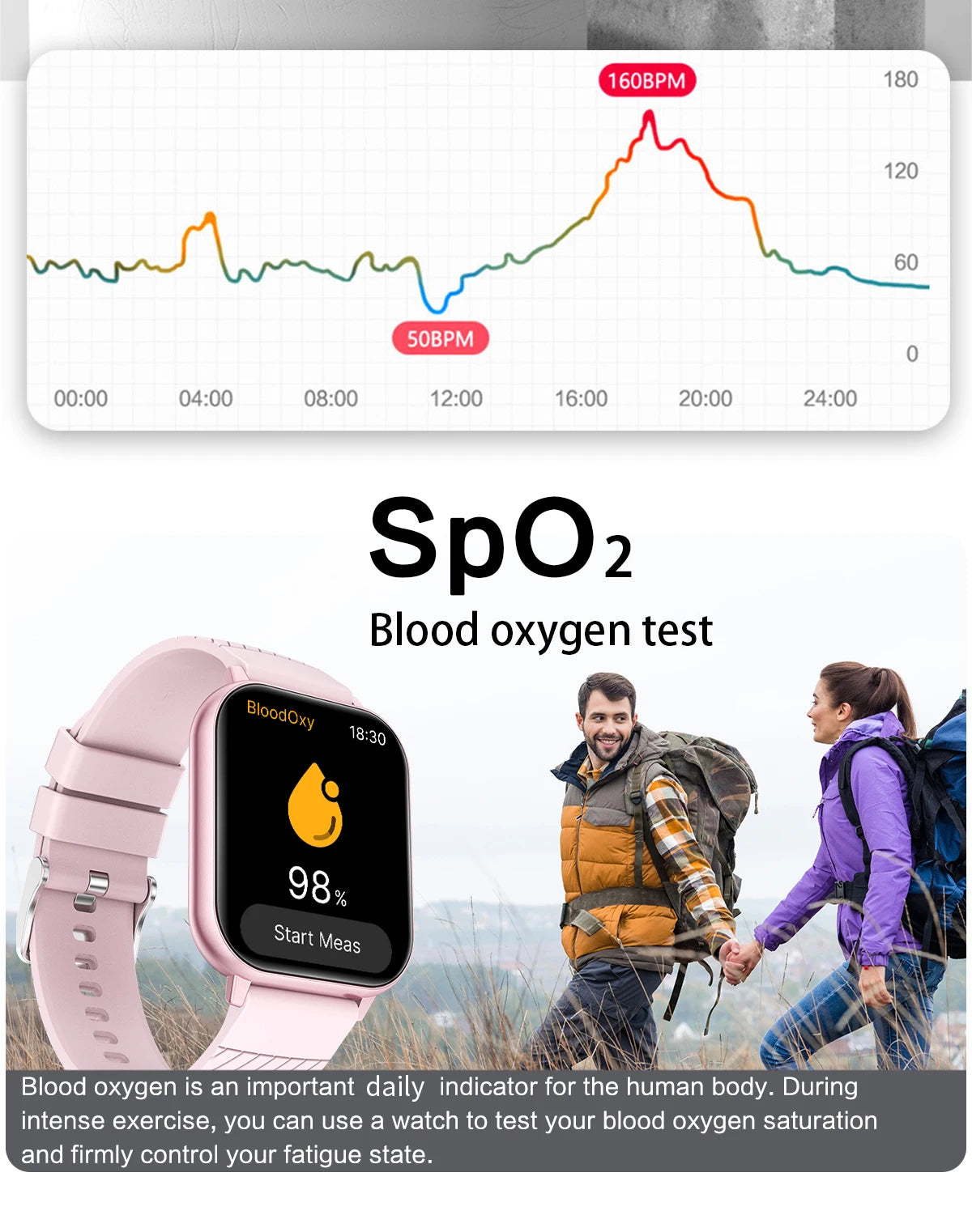 Montre Connectée Femme LIGE Tactile Personnalisable - Cardiaque Sommeil Étanche Sport | MDN