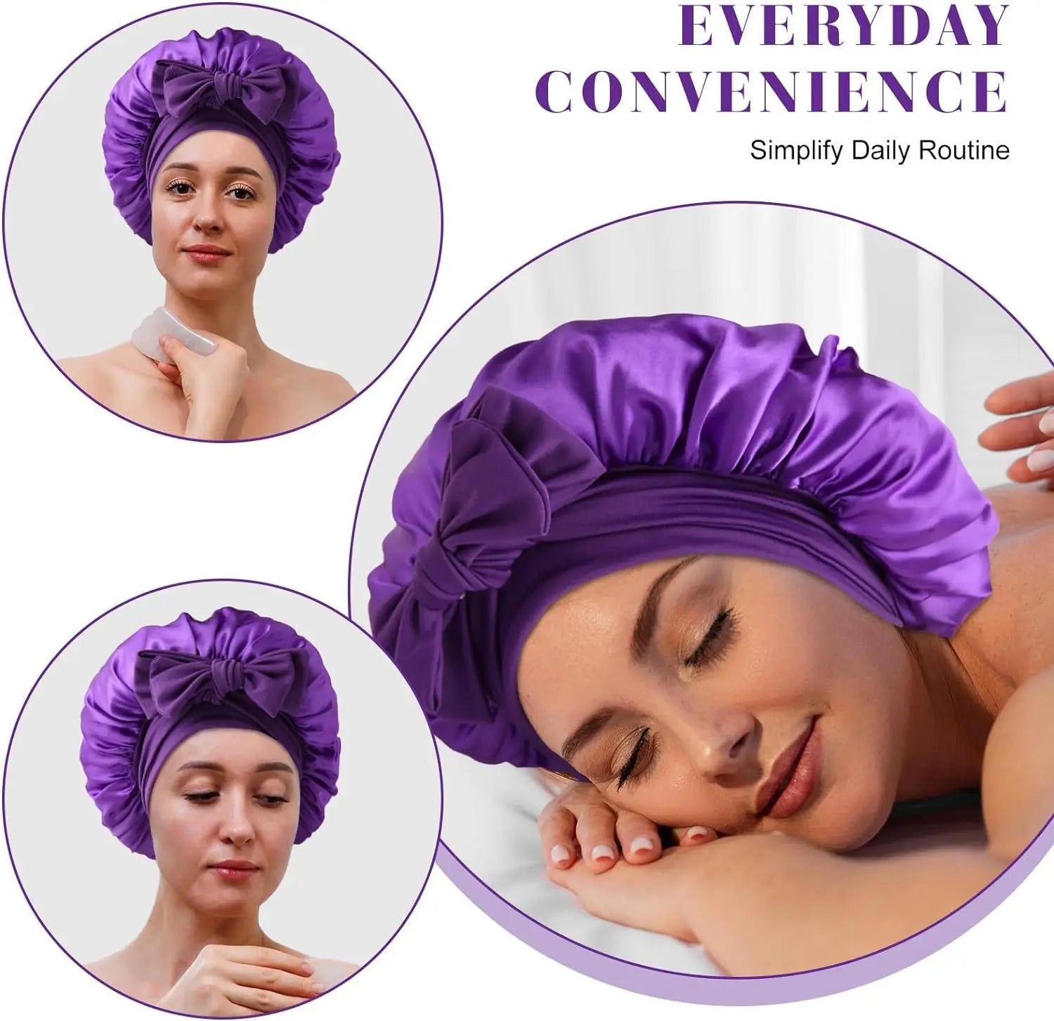Bonnet Nuit Satin Douche Femme | MDN Store