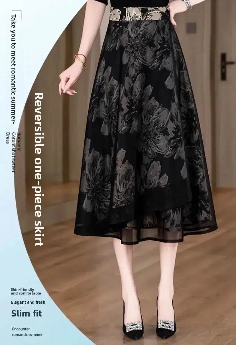 Jupe Courte Femme Fleurie Réversible Taille Haute A-Line Été | MDN Store