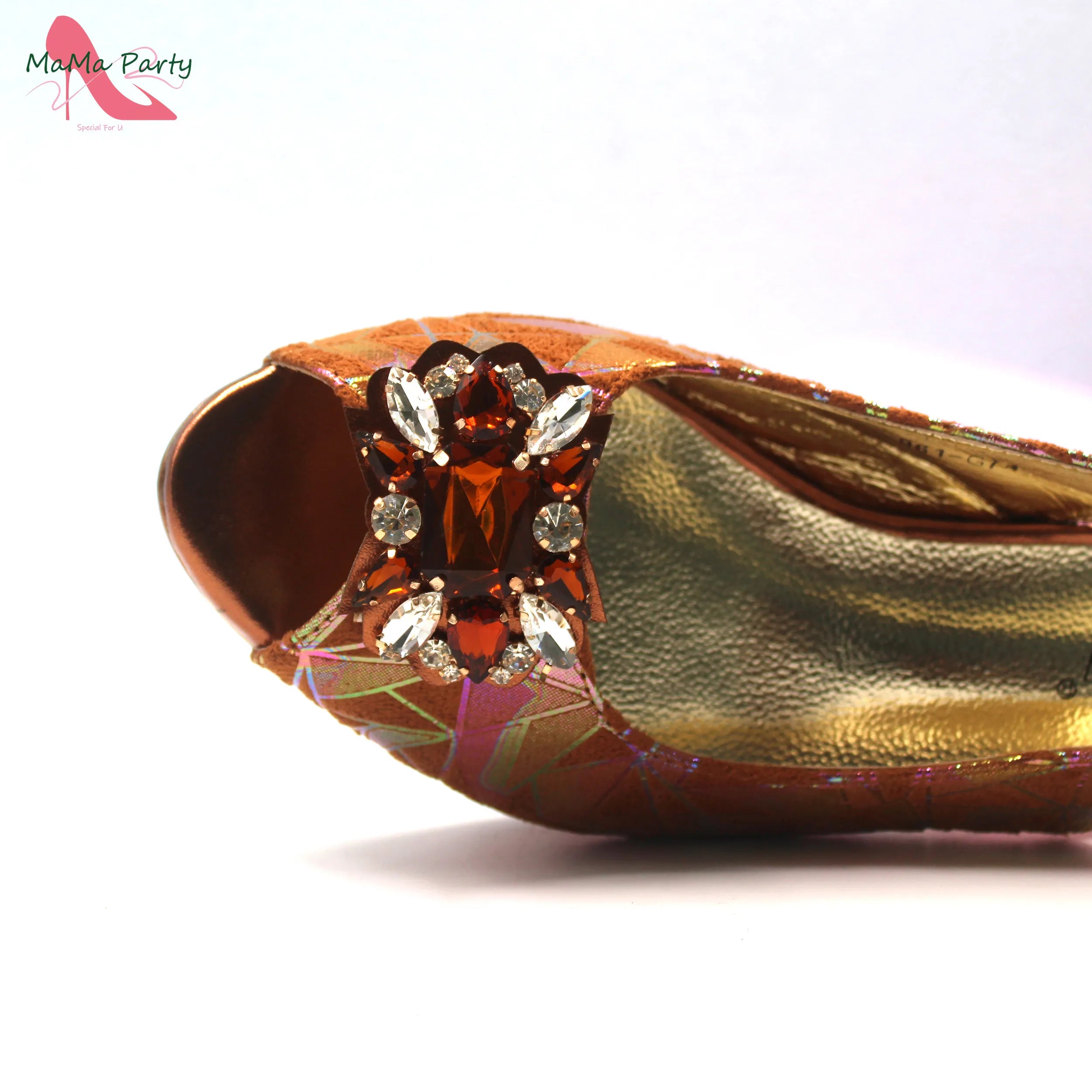 Escarpins Talon Carré Bout Ouvert Femme Soirée Mariage Élégant | MDN Store 25