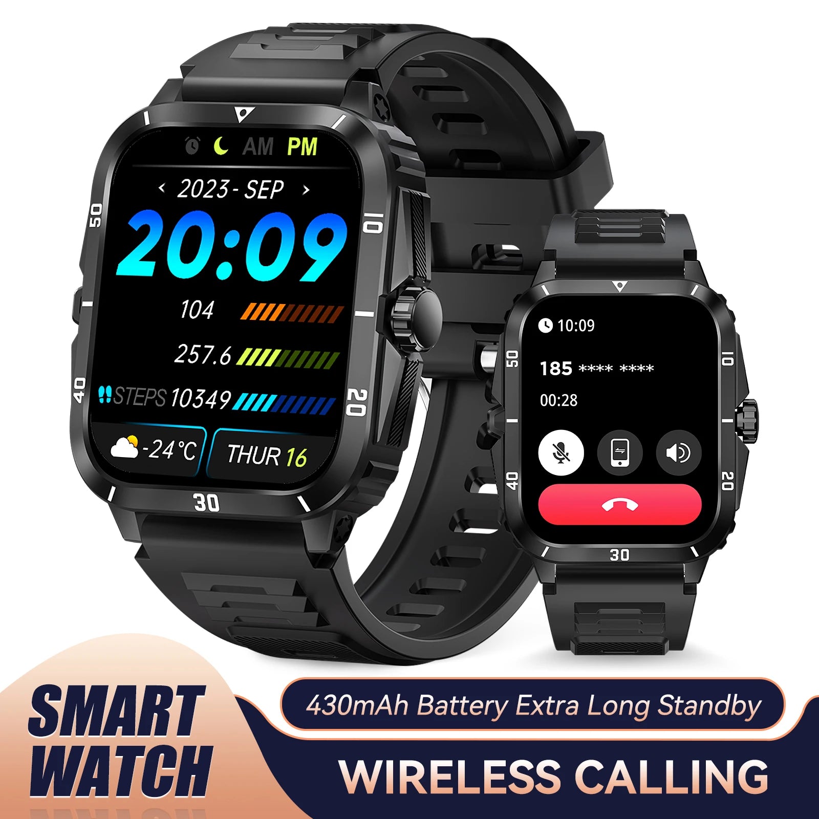 Montre Connectée Sport 1.96" Appels Bluetooth Étanche | MDN Store