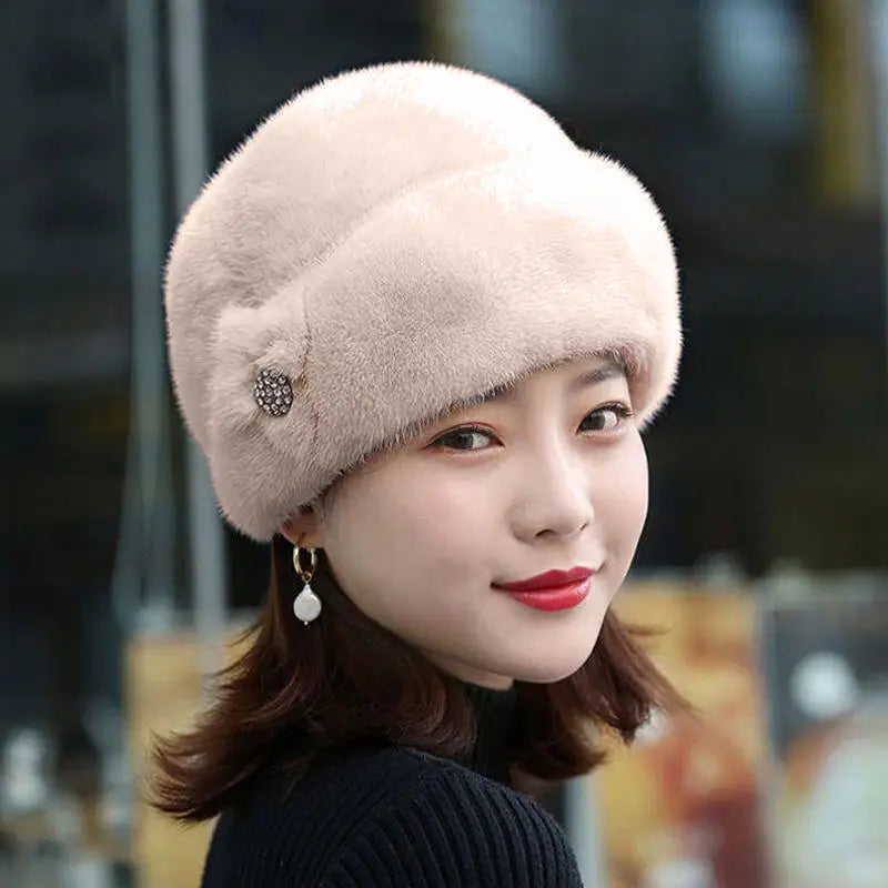 Bonnet Hiver Fourrure Vison Femme | MDN Store